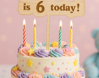 Personalized Wooden Cake Topper: Custom Celebration Decor