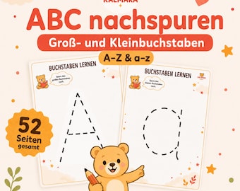 ABC Preschool Workbook: Learning to write and trace letters – Worksheets for children aged 4 and up – Fine motor skills & graphomotor skills
