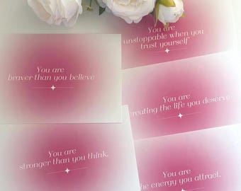 Set of Affirmation Cards is a Perfect Gift for every moment: Holidays, New Beginnings, Support, Everyday Surprises and Self-Growth