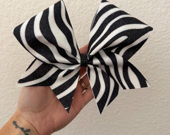Zebra Cheer Bow