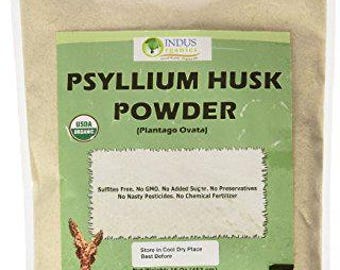 Psyllium Husk Powder 1 Lb Bag, Premium Grade, Freshly Packed