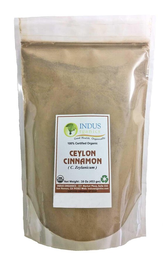 Pure Ceylon Cinnamon Powder – 16oz (1lb) Resealable Bag | Gluten-Free, Organic, Perfect For Baking & Smoothies