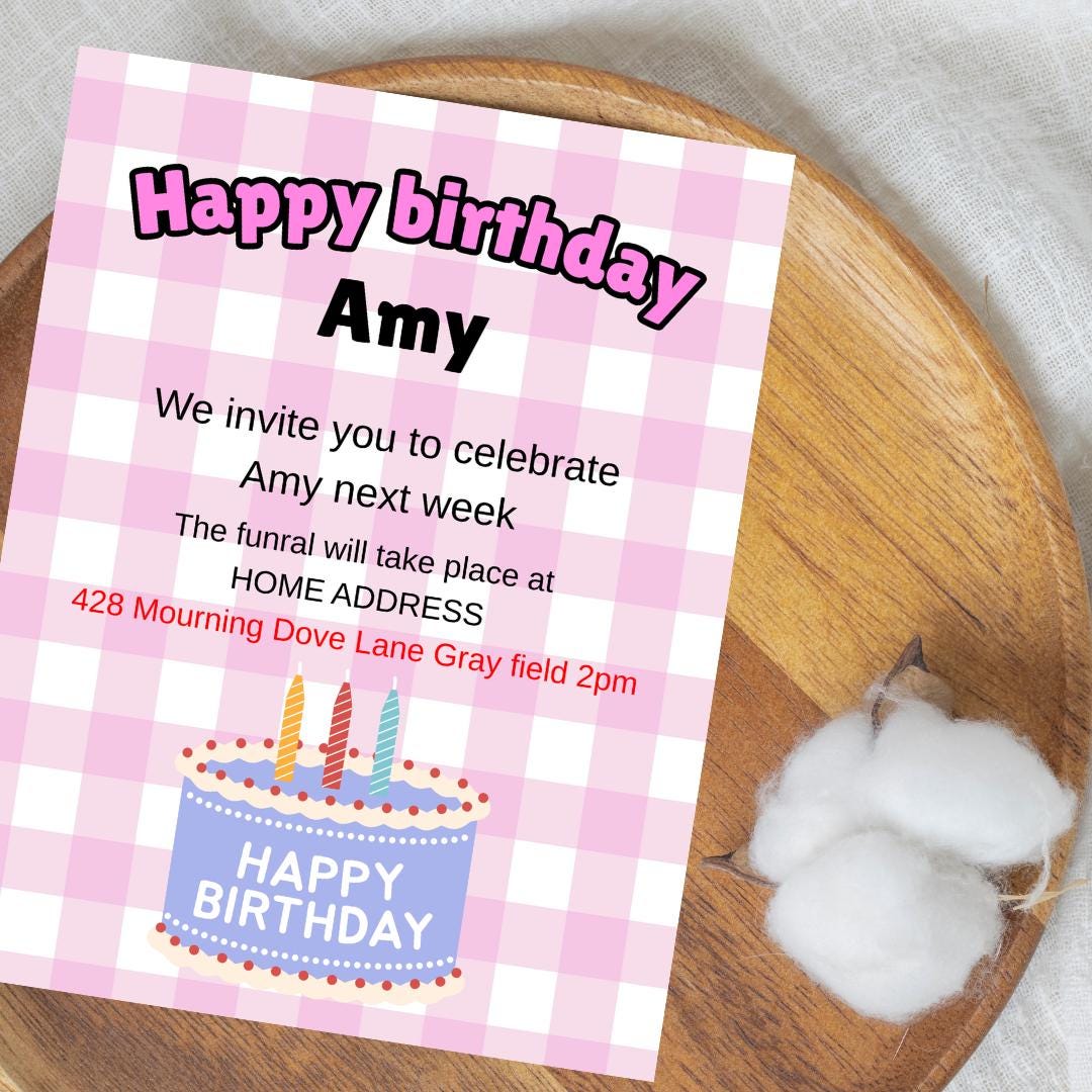 Editable Birthday Invitation: Custom Pink Party Template (digital ...