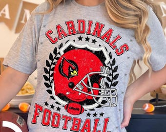Cardinals png | School spirit design | Cardinals Mascot | Game day png | Cardinals Football | Preppy | Vintage | Red and Black | Team mascot