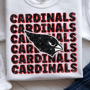 Distressed Cardinals Mascot PNG: School Spirit, Team Design (Digital Download)