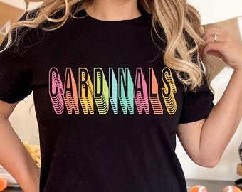 Cardinals png | Rainbow PNG | Cardinals Mascot | Game day png | school spirit DTF | Cardinals Football Mascot | Coquette | Preppy