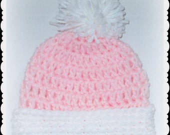 Cotton Candy  Baby Beanie, crochet baby hat