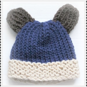 Baby Bear Hat Loom Knit Pattern
