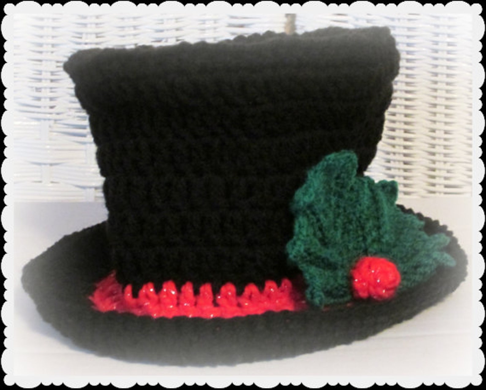 Christmas Baby Top Hat in Crochet Christmas Photo Prop | Etsy