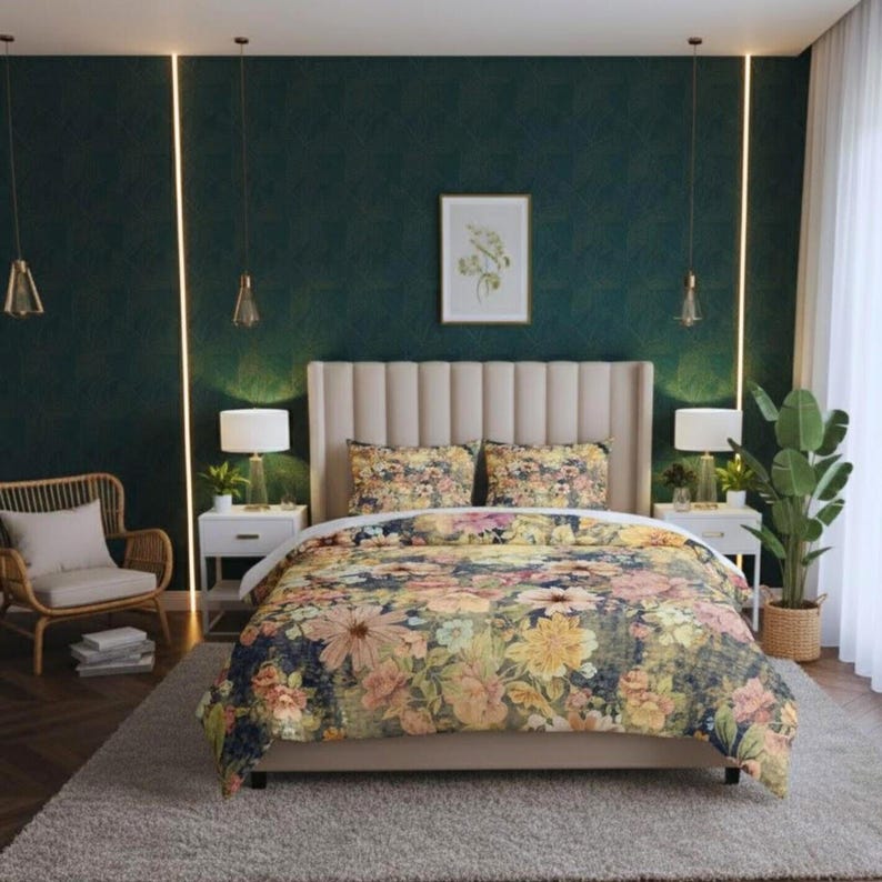Photo inspiration: Fresh Look at Vintage Floral Comforter Bohemian Style Bedding Set