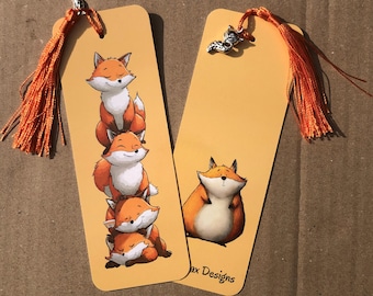 Fox bookmark, fox bookmark, fox, bookmark, bookmark, gift, birthday, souvenir, present, bookmark with foxes, book