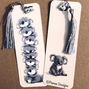 Lesezeichen Koala, Koalabären, Lesezeichen, Koalas, Geschenk, Geburtstagsgeschenk, Mitbringsel, Quaste, Koalalesezeichen, Bär, Australien