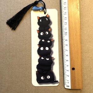 Cat bookmark, cat, bookmark, bookmark, gift, birthday present, souvenir, tassel, cat bookmark, gift, cat present image 3