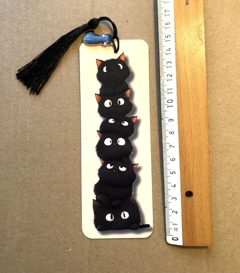 Cat bookmark, cat, bookmark, bookmark, gift, birthday present, souvenir, tassel, cat bookmark, gift, cat present image 3
