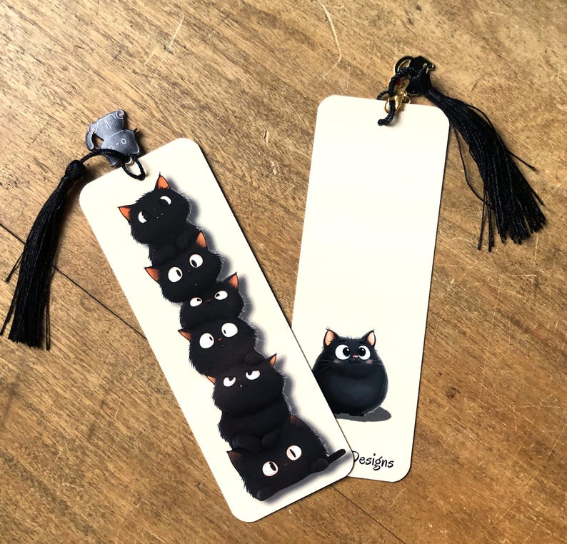 Cat bookmark, cat, bookmark, bookmark, gift, birthday present, souvenir, tassel, cat bookmark, gift, cat present image 1