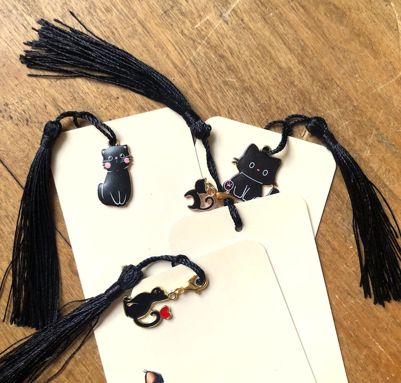 Cat bookmark, cat, bookmark, bookmark, gift, birthday present, souvenir, tassel, cat bookmark, gift, cat present image 7