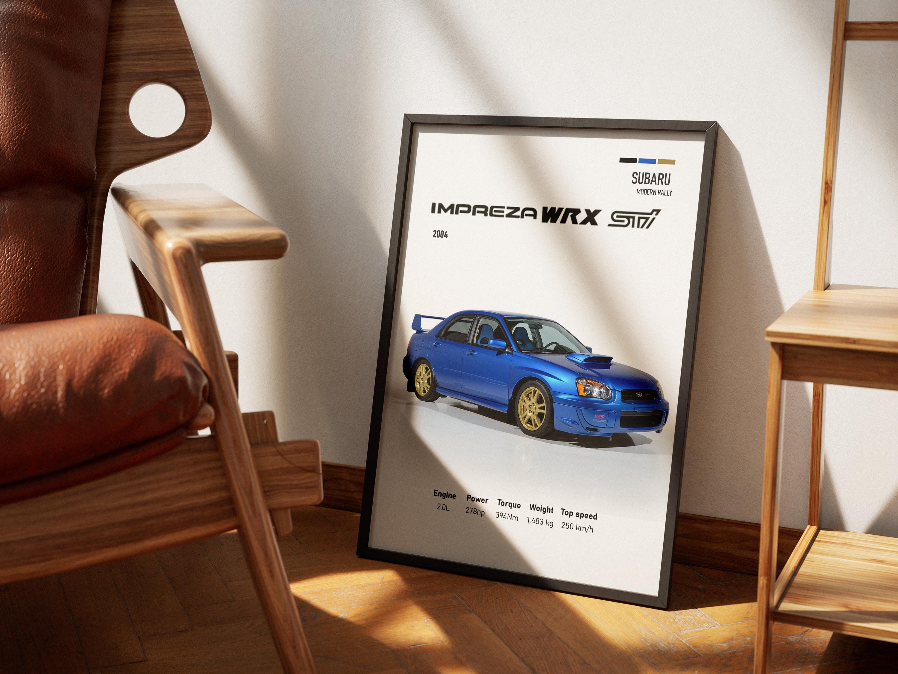 Subaru Impreza WRX Sti 2004 Poster | JDM Rally Car Gift