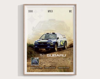 スバル インプレッサ WRX 22B ポスター - A4～B1サイズ！ラリーアート