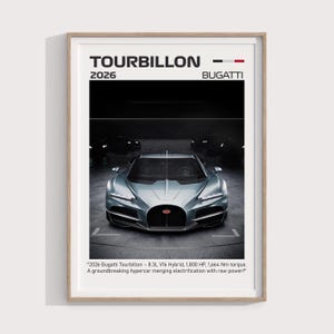 Auto Poster Bugatti Tourbillon | Digitales Auto Poster | Hypercar Wandkunst | Automobil Dekor | Luxus Supercar Poster | Autoportrait