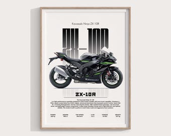 Br158b Kawasaki Zx10r Logo Workshop Banner Sign - Etsy
