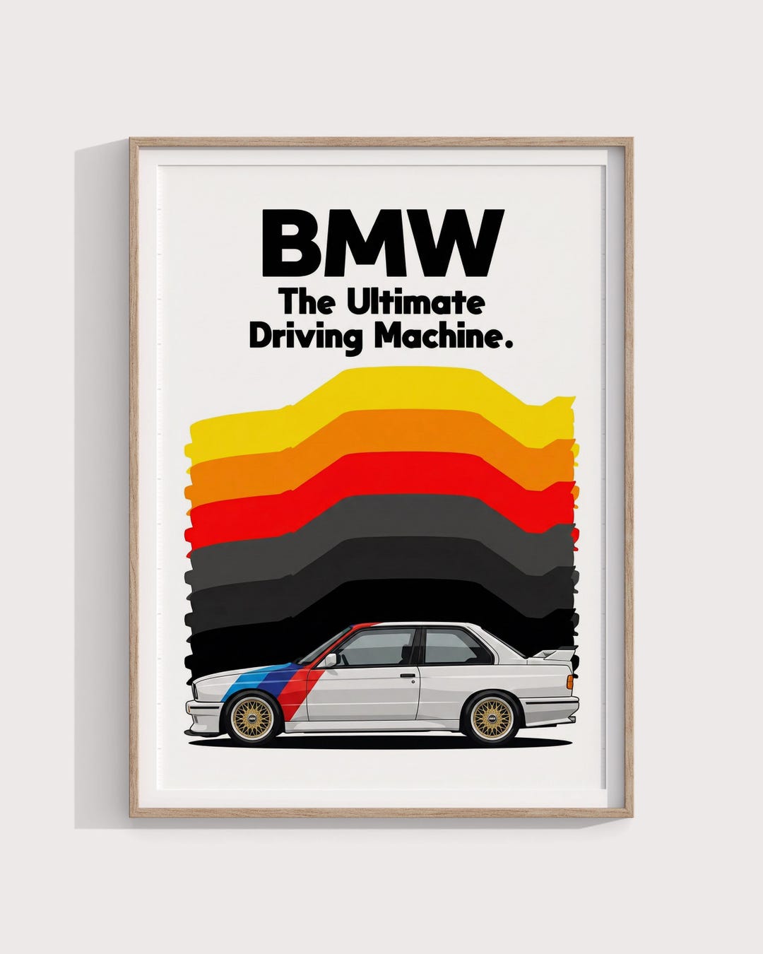 BMW E30 Poster | Classic BMW M3 Wall Art | Iconic 80s German Car Print ...