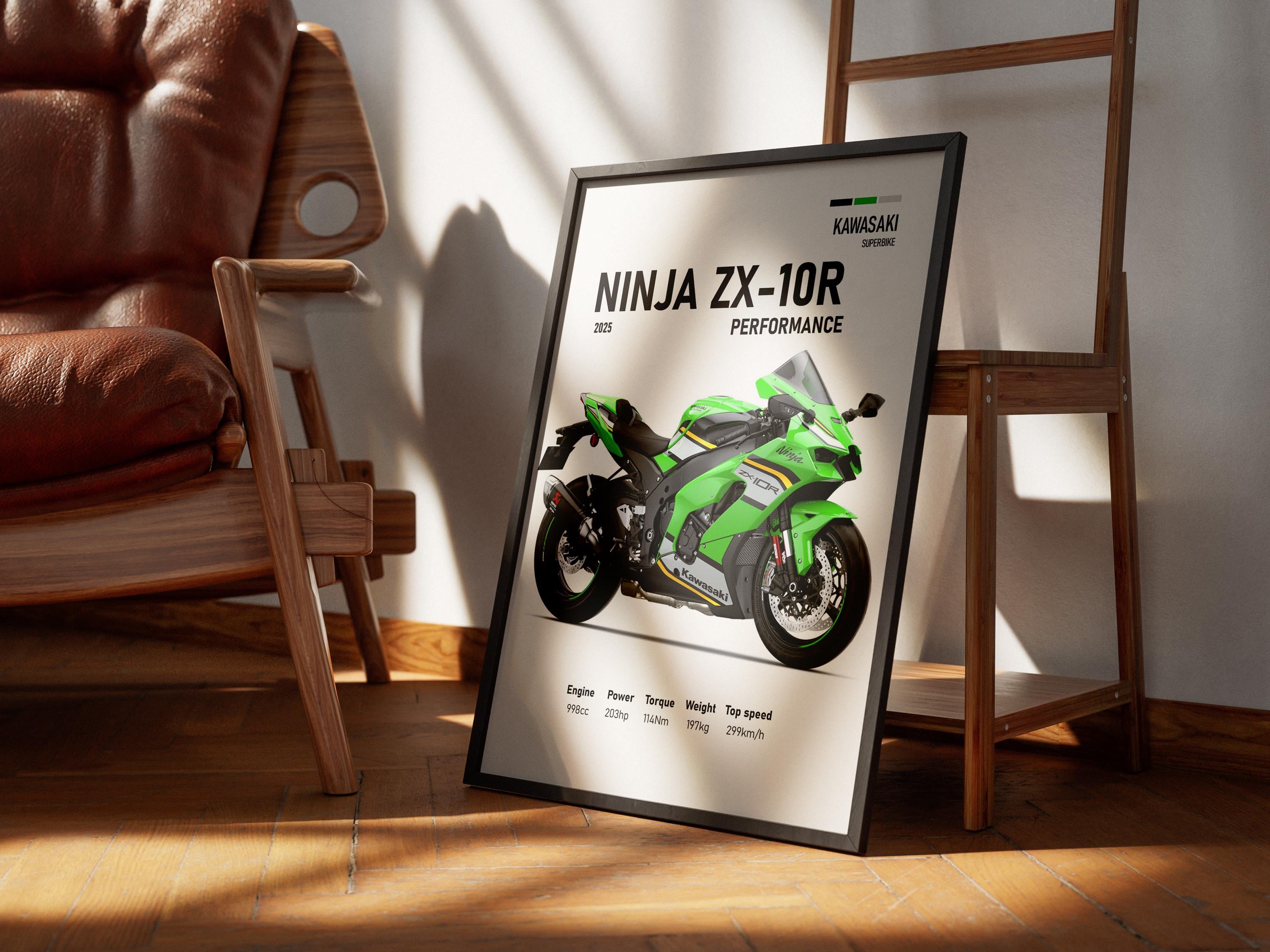 2025 Kawasaki Ninja ZX-10R Poster | Digital Print for Sportbike