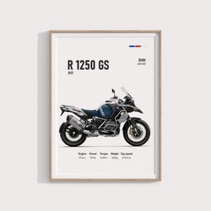 BMW 2022 R 1250 GS Poster | Premium Adventure Motorcycle Art | High-Quality Wall Decor | Gift Idea for Riders | Bike Wall Art