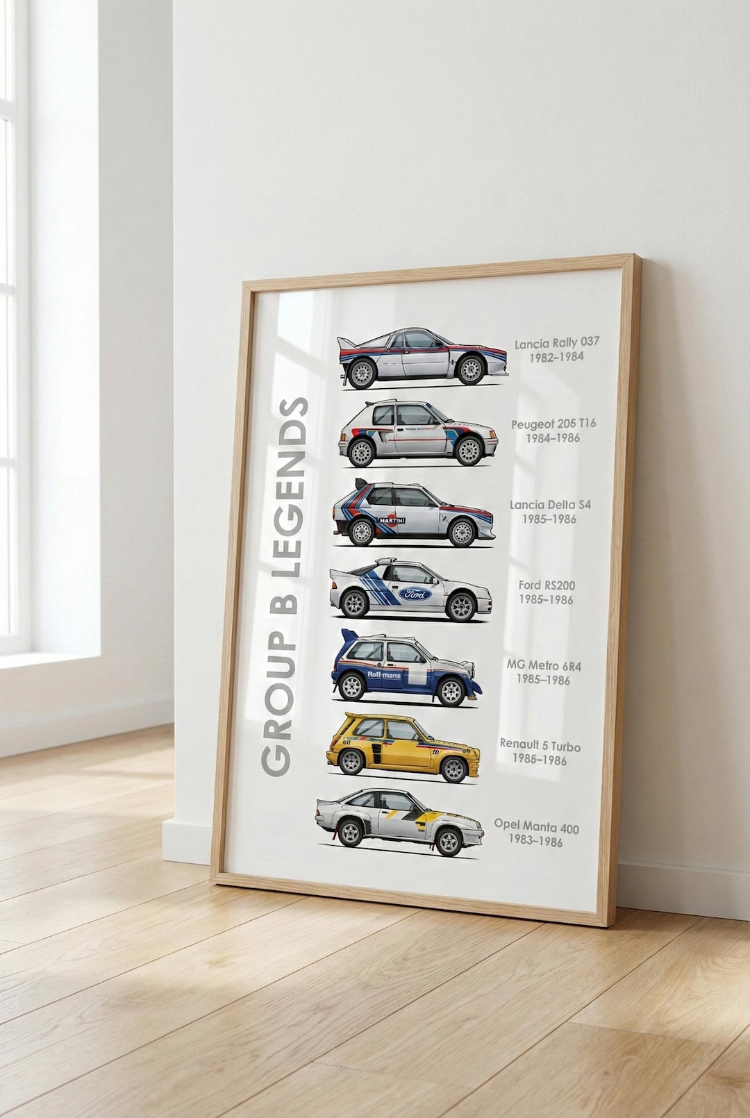 Group B Legends Rally Poster | 80s Motorsport Wall Art (digital ...