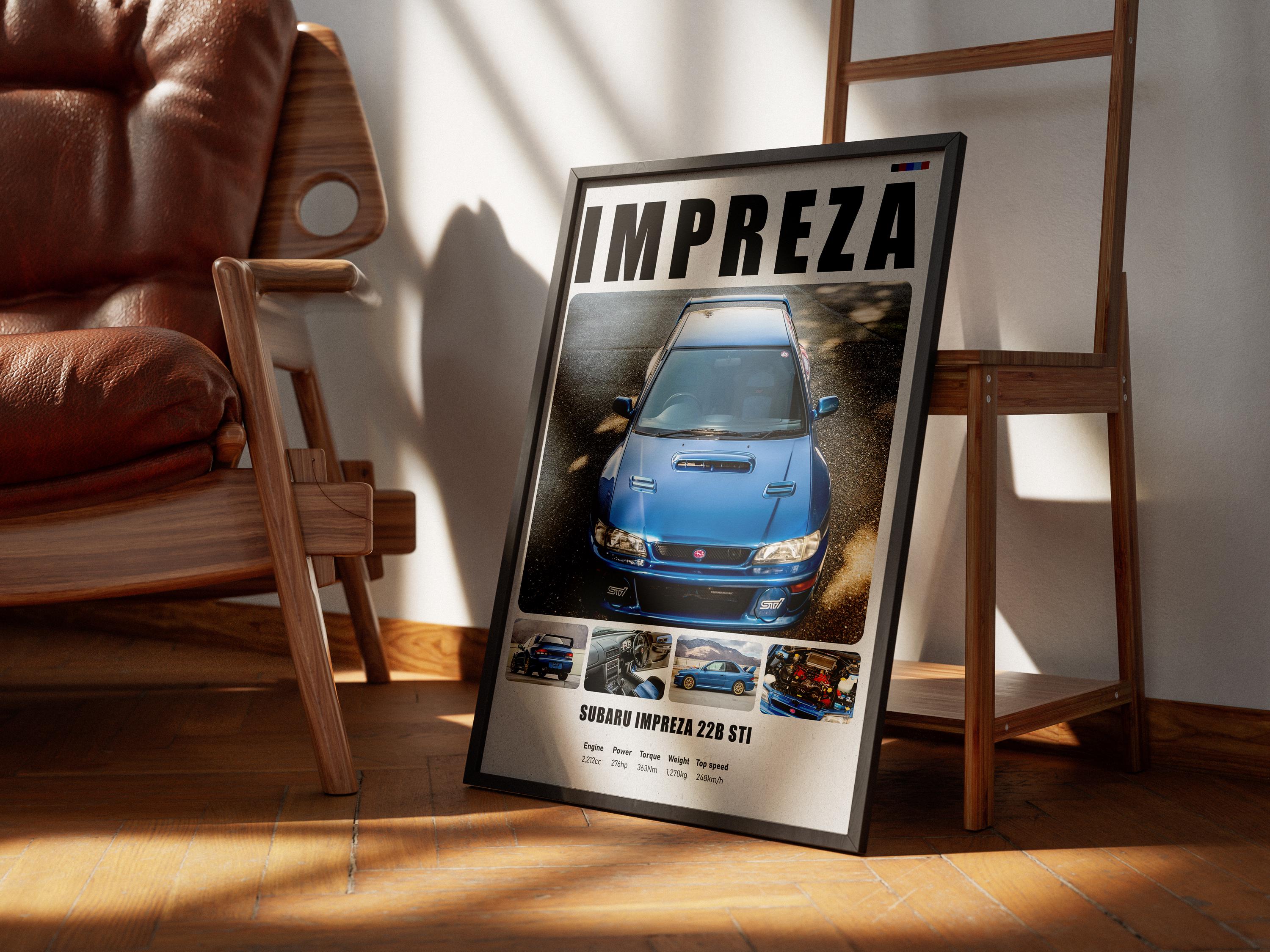 1998年式 スバル インプレッサ 22B STI ポスター | ラリー＆JDMカー