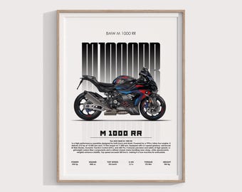 BMW M 1000 RR Superbike Print: Garage Wall Art (Digital Download)