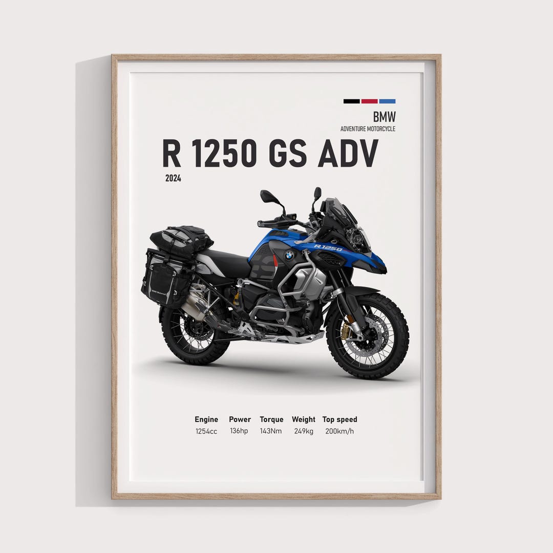 BMW R 1250 GS Adventure Poster | BMW Digital Download | Adventure ...