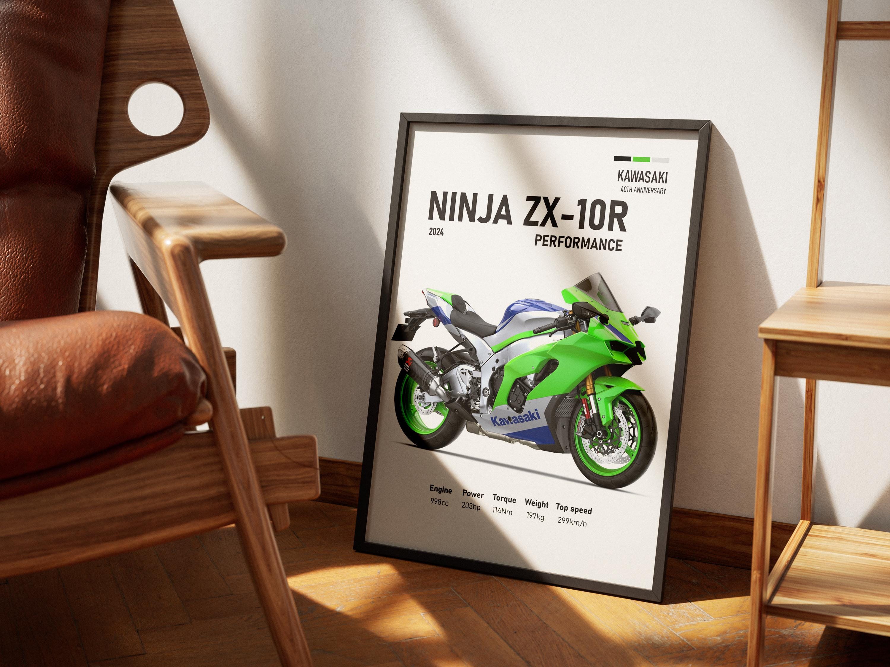 2024 Kawasaki Ninja ZX-10R 40th Anniversary Poster | Digital Print