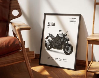 2026年式カワサキZ1100ポスター｜デジタルダウンロード｜スーパー