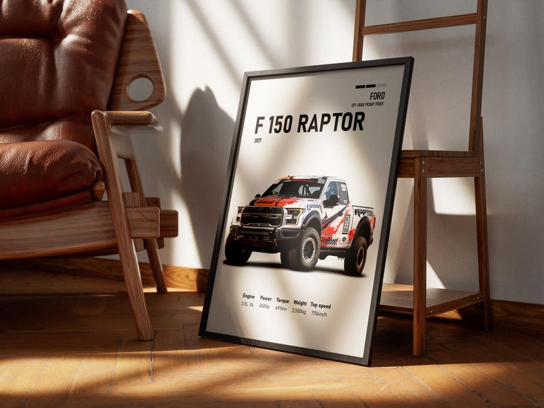 Ford Rapter Poster Ford F-150 Raptor Poster | Off-road Truck Digital Print | Perfect ...