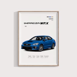 2021 Subaru WRX Poster | JDM Car Art Gift | Perfect for WRX Fans, Rally Lovers & Car Collectors | Rally Car Gift | Subaru Gift Idea