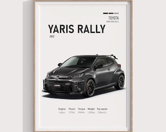 トヨタ セリカ GT ラリー ポスター、東アフリカ サファリ、レトロ カー