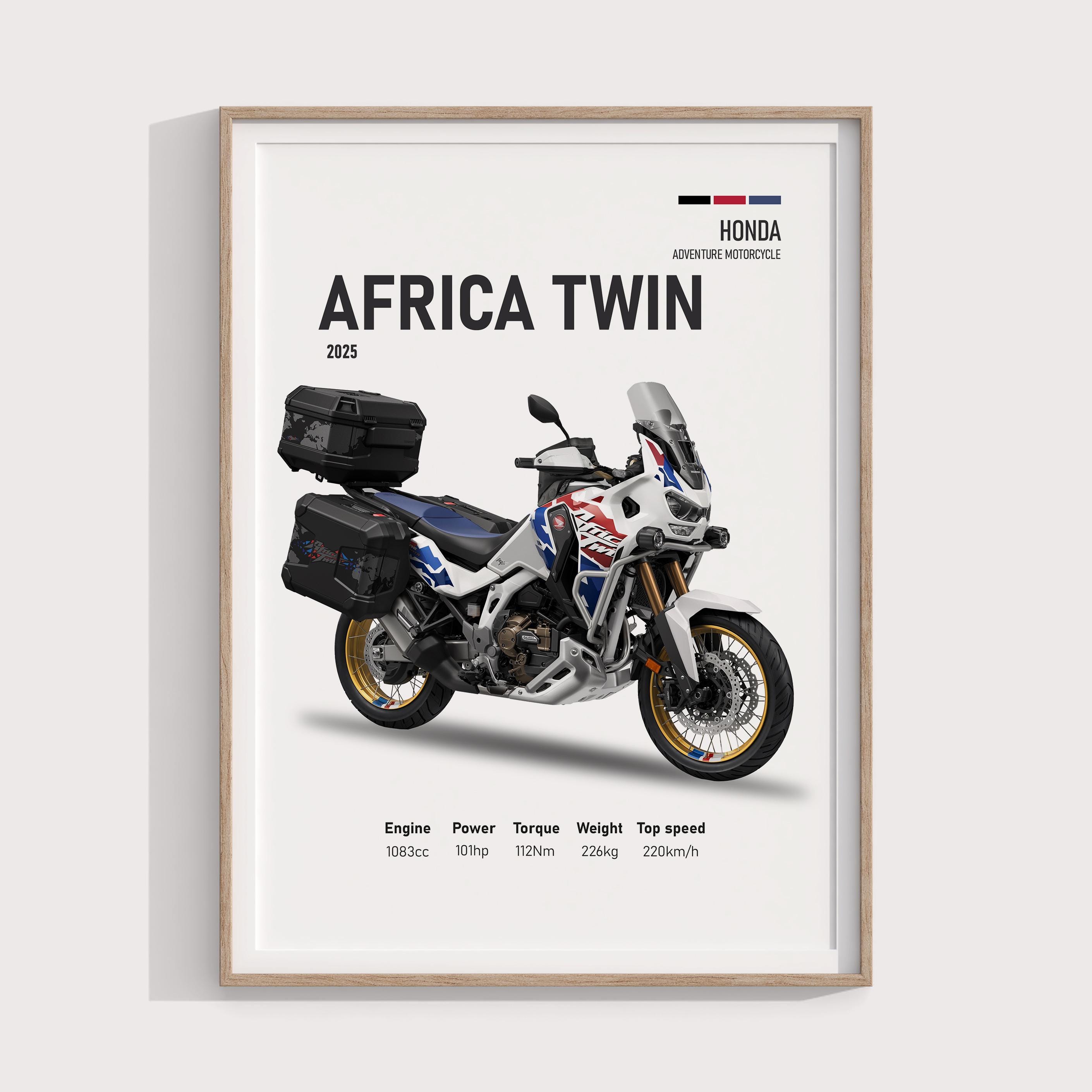 Honda Africa Twin 2025 Poster | Honda Download Gift | Motorcycle