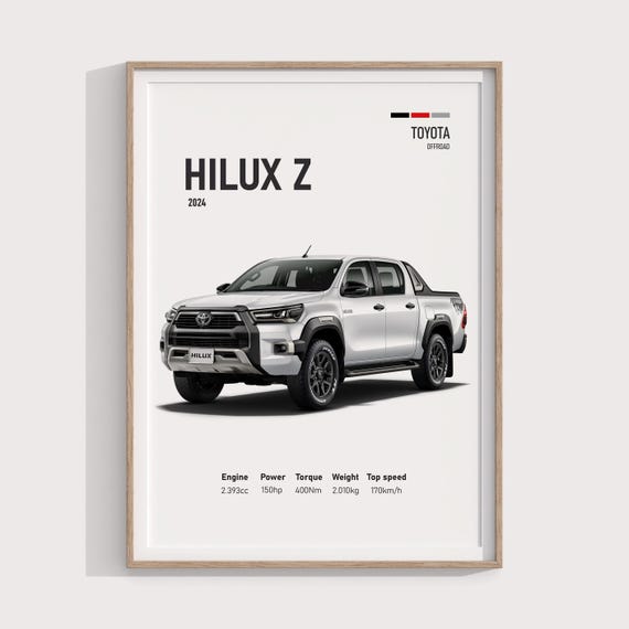 2024 Toyota Hilux Poster | Digital Wall Art Gift for Off-road