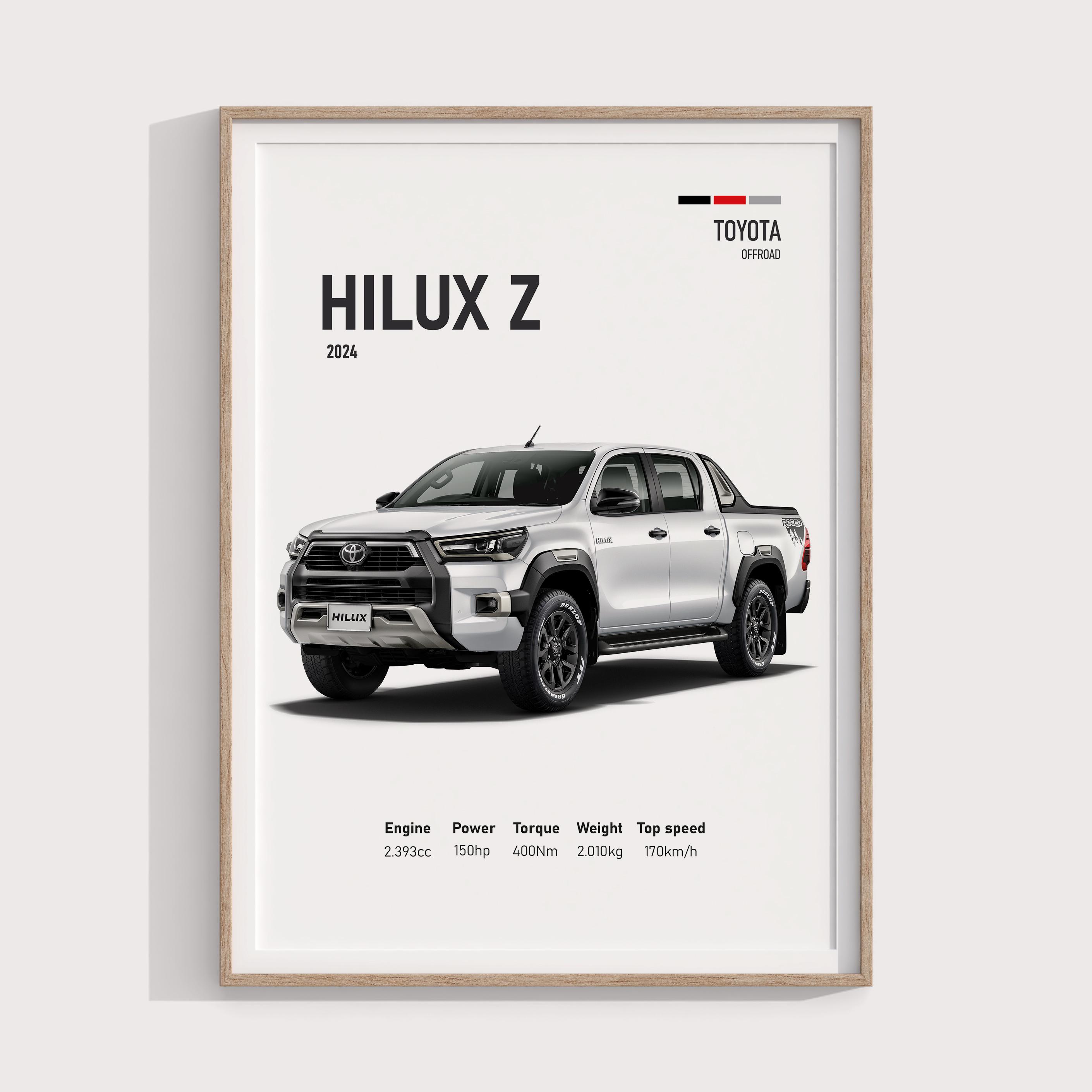 2024 Toyota Hilux Poster | Digital Wall Art Gift for Off-road