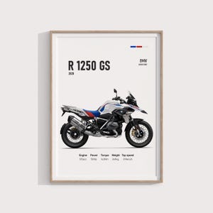 BMW 2020 R 1250 GS Poster | Motorcycle Art | High-Quality Wall Decor | Adventure Motorcycle | Gift Idea | Bike Wall Art