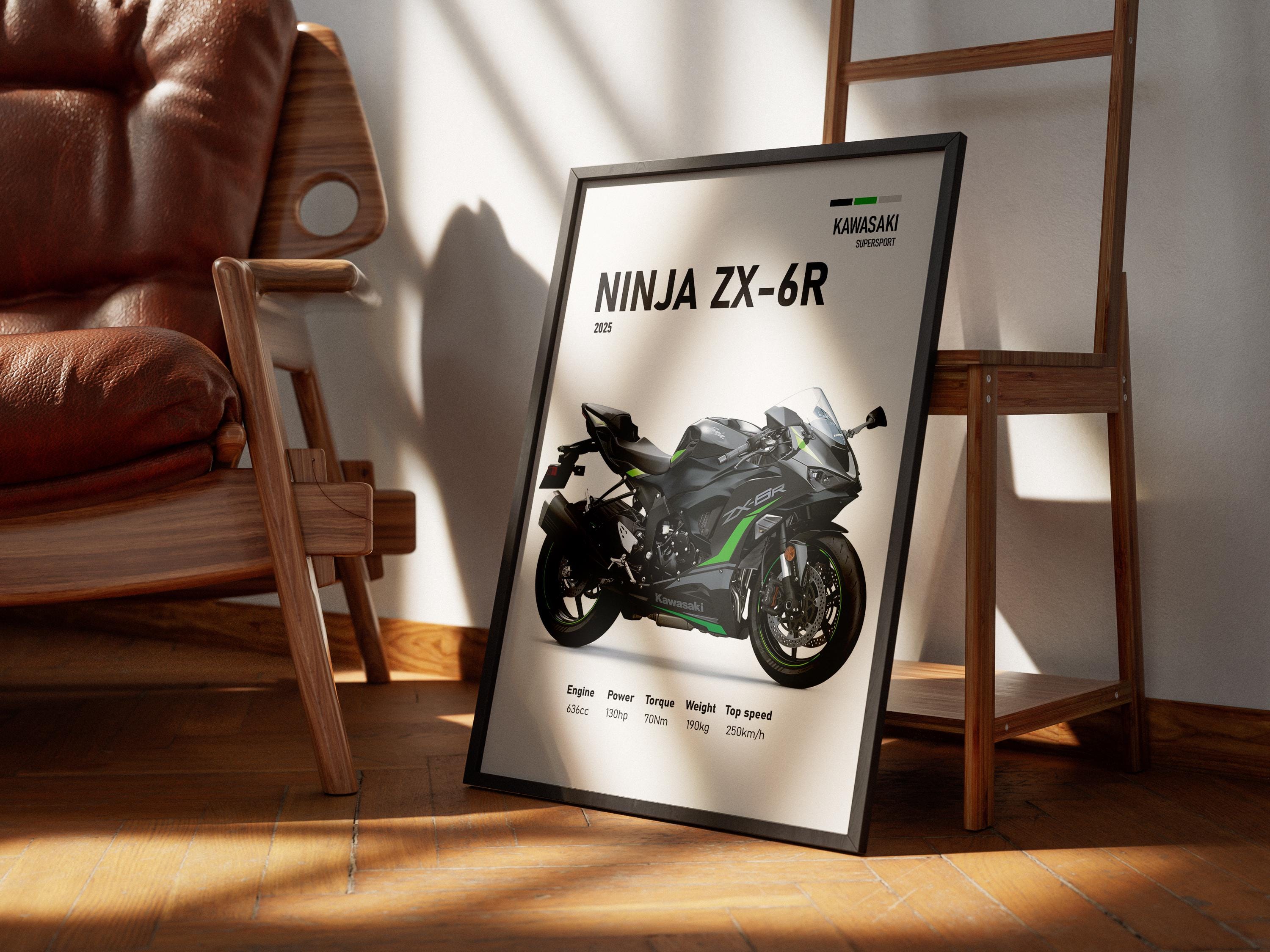 ポスター nis 2025 Kawasaki Ninja ZX-6R Poster | Digital Print Gift for