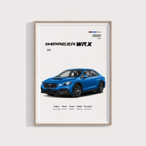 2025 Subaru WRX Poster | JDM Car Art Gift | Perfect for WRX Fans, Rally Lovers & Car Collectors | Subaru Car Poster | Impreza Gift Idea