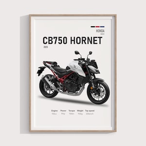 2025 Honda CB750 Hornet Poster | Honda Download Gift | Motorcycle Fan Art | Sportbike Wall Art | Printable Garage Decor | CB 750 Poster