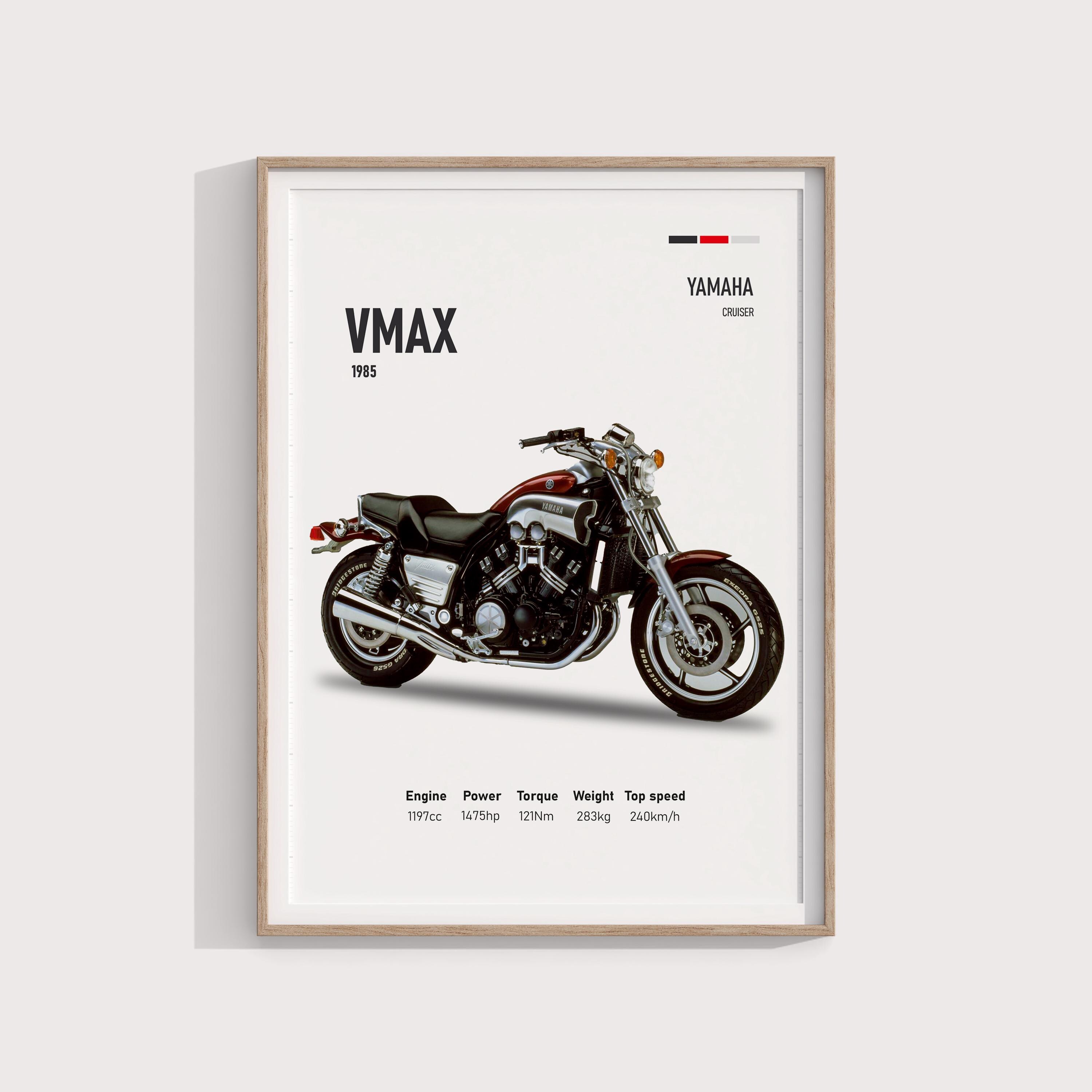 thumbnail image 2 of Yamaha VMAX V-Max 3M Scoop Letter Decals Stickers – Black/Red/Silver/White, USA Made 2 of 6