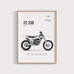 Husqvarna FC 250 2025 Poster | Premium Motocross Bike Art | High-Quality Wall Decor | Gift for Motorcycle Enthusiasts