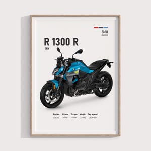 Poster BMW R 1300 R 2026 / Download digitale / Decorazione murale Boxer Roadster / Decorazione garage stampabile / Poster BMW R 1300 R / Poster moto BMW