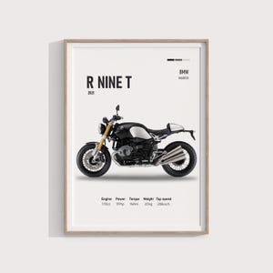 BMW R Nine T 2021 Poster | Klassische Roadster Kunst | Perfekt für Motorrad-Enthusiasten und BMW Bike-Sammler | BMW R 90 T 2021 Poster
