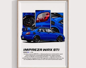 スバル インプレッサ WRX 22B ポスター - A4～B1サイズ！ラリーアート