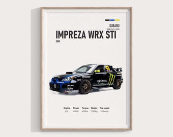 スバル インプレッサ 22B STi ポスタープリント | ウォールアート | 車