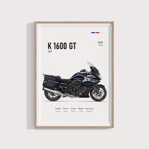 BMW K 1600 GT 2020 Poster | Luxury Touring Motorcycle Art | High-Quality Wall Decor | Gift for Riders | Premium Bike Print